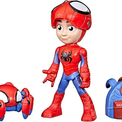 Spidey and His Amazing Friends Marvel Hero Reveal 2-Pack, 4-Inch Scale-Action Figures,-Mask Flip Feature, Spidey and Trace-E, 3 and Up