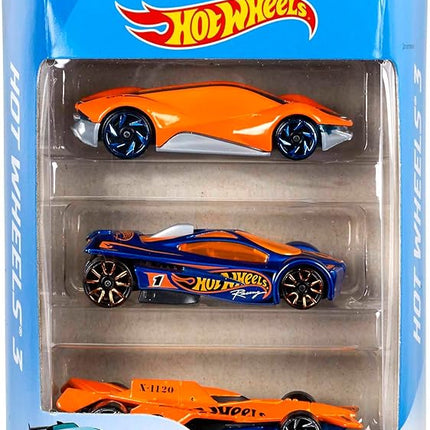 Hot Wheels 3 Car Pack, Multipack of 3 Hot Wheels Vehicles, Instant Starter Set, Collection of 1:64 Scale Toy Sports Cars, Rolling Wheels, For Kids 3 Years & Up