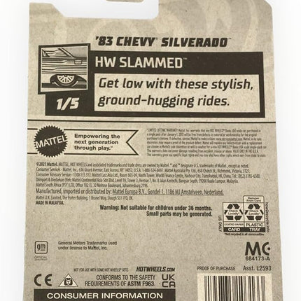 Hot Wheels '83 Chevy Silverado, HW Slammed 1/5 [Black] 191/250