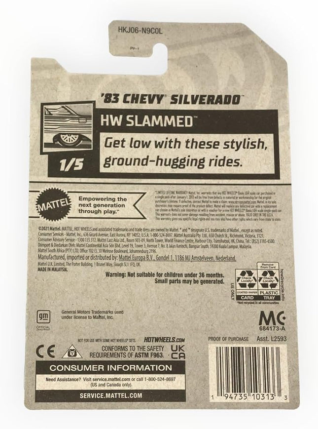 Hot Wheels '83 Chevy Silverado, HW Slammed 1/5 [Black] 191/250