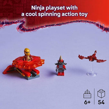 LEGO NINJAGO Kai's Dragon Spinjitzu Spinner - Spinning Blade Battle Building Toy for Kids, Boys and Girls, Ages 6+ - with 2 Minifigures - Gift Idea for Birthdays - 71823