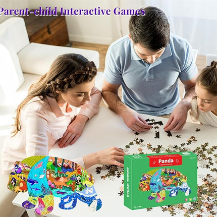 Puzzles for Kids Ages 4-8, 180 Piece Panda Animal Shaped Kids Puzzles Jigsaw Puzzles Educational Learning Toys for Kid Boys Girls Ages 4 6 7 8 Christmas Easter Party Favors Gift