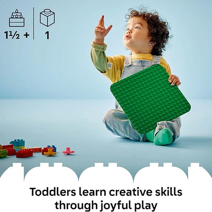 LEGO DUPLO Green Building Plate - 16x16 Stud Learning and Educational Building Toy for Toddlers, Preschool, Boys and Girls, Ages 1.5+ - Gift Ideas for Birthdays - 10460