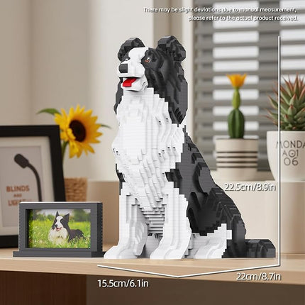 Animal Dog Adorable Pet Collie Building Block Set - Secret Small Storage Box Inside! Ideal Toy for Dog Lovers, Kids & Adults.