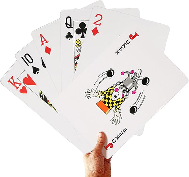 SeptCity Jumbo Playing Cards, 9.5 X 6.7 Inches Super Big Giant Game Theme Party Favors (1 Pack) (6 Times)