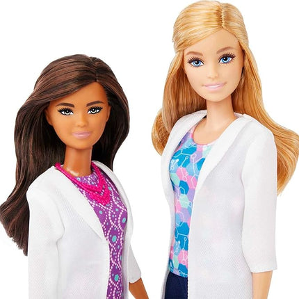Barbie Careers Playset, Science Lab with 2 Scientist Fashion Dolls, Bench & 10+ Accessories (Amazon Exclusive)