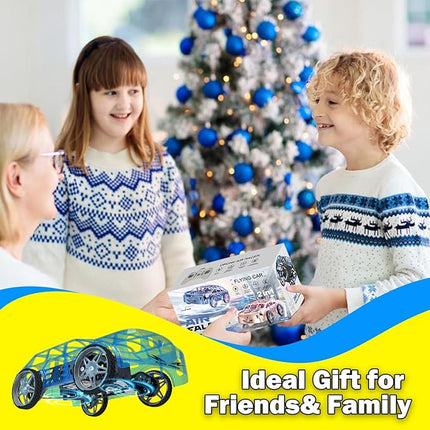 RC Drone Car Mini RC Drone & Flying Car, Remote Control Quadcopter with One Key Take Off/Landing, LED Lights, Easy to Fly Toy Drones for Kids 8-12