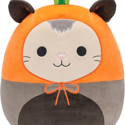 Squishmallows Original 12-Inch Luanne Grey Opossum with Carrot Hat - Official Jazwares Plush
