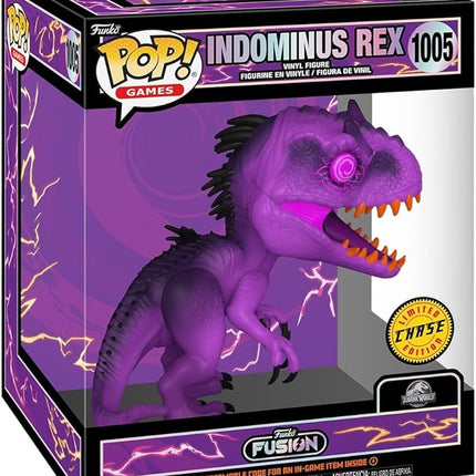 Funko POP! Super: Fusion - Indominus Rex - 1/6 Odds for Rare Chase Variant - Jurassic Park - Collectable Vinyl Figure - Gift Idea - Official Merchandise - for Kids & Adults - Video Games Fans