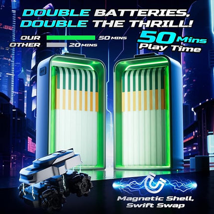 DEERC Amphibious Remote Control Car - Waterproof RC Stunt Car for Kids with 360° Spins, 50 Min Batteries,High-Speed, All-Terrain,Portable Summer Gift & Pool Toys for Girls & Boys