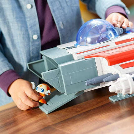 Star Wars: Young Jedi Adventures The Crimson Firehawk, 17-Inch Ship with 2 Action Figures, Toys, Preschool Toys for 3 Year Old Boys & Girls