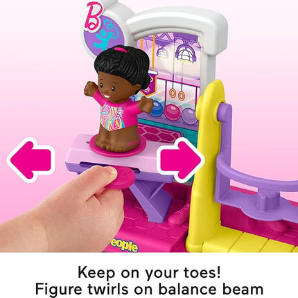 Fisher-Price Little People Toddler Toy Barbie You Can Be Anything Gymnast Playset with Figure for Preschool Pretend Play Kids Ages 18+ Months