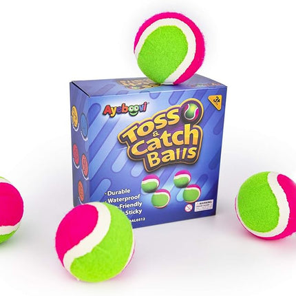 Ayeboovi Replacement Sticky Balls, 4 Packs, 2.6 Inch Diameter, Suitable for Toss and Catch Game