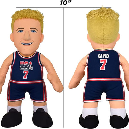 Bleacher Creatures USA Basketball Larry Bird 10" Plush Figure- A Dream Teamer for Play or Display