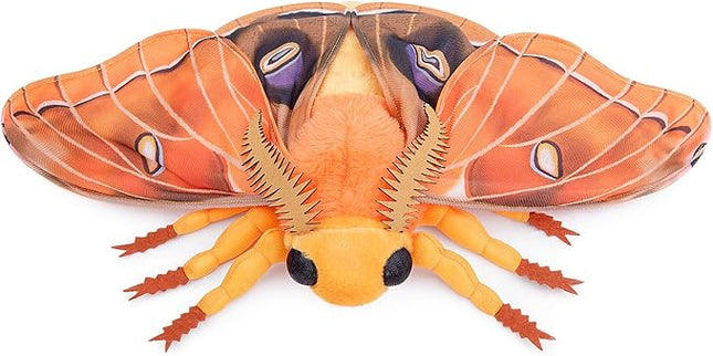 Head Hawkmoth Plush, Simulation Hawkmoth Stuffed Animals -15 inches, Moth Plushie Model Collction, for Moth Lovers, Kids，Orange，M