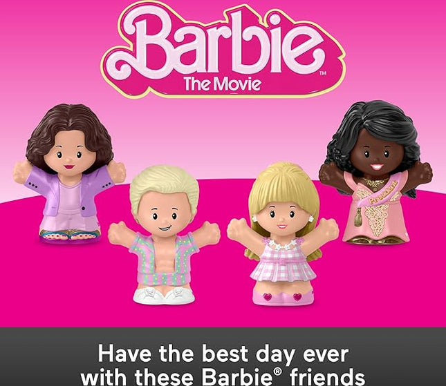 Little People Collector Barbie The Movie Special Edition Set for Adults & Fans, 4 Figures in Display Package