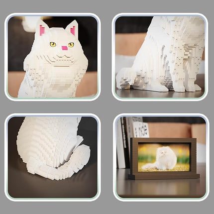 Animal Cat Series Pet Persian Cat Building Block Kits - Secret Small Storage Box Inside! Ideal Toy for Cat Lovers, Kids & Adults