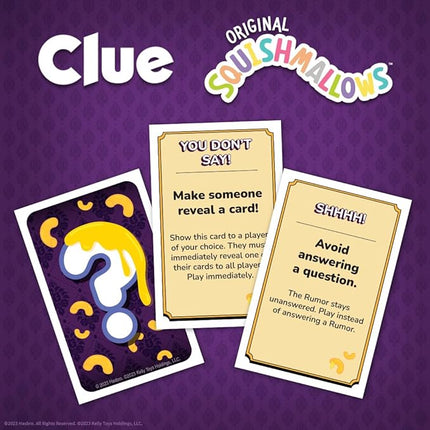 CLUE: Squishmallows Board Game| Official Squishmallows Merchandise | Collectible Clue Game Featuring Cam, Emily, Leonard, Lola and More