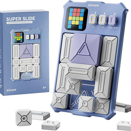 GiiKER Super Slide Puzzle Games, Original 500+ Challenges Brain Teaser Puzzle, Toys for Kids, Travel Games Birthday Gifts Easter Stocking Stuffers for Boys Girls, Activities for Road Trips - Lavender