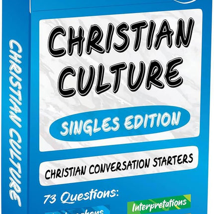 Kulture Games Christian Culture (Singles Edition) - Conversation Starters to Spark Meaningful Discussion Between Christian Singles - Christian Party Game - Thought Provoking Bible Discussion Cards