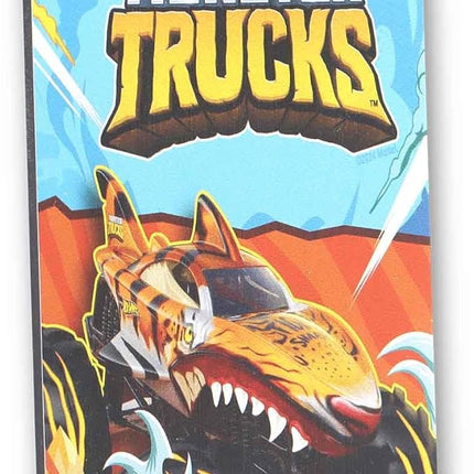 Hot Wheels Monster Trucks Vertical Metal Sign - Fun Hot Wheels Wall Decor for Kids' Bedroom or Play Room