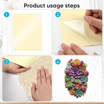 delobil Succulent Waterfall Wooden Puzzles, 300 Pieces Jigsaw Puzzles, Unique Design Liberty Wooden Puzzles for Adults and Kids, Family Game Gift 10.2 x 15.7 Inch