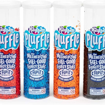 Educational Insights Pluffle 4-Pack - Sensory Bin Foam Set, No Mess Alternative to Sand Toys & Slime for Toddlers at Home or in The Classroom, Fun Sensory Table Filler, Gift for Kids Ages 3+