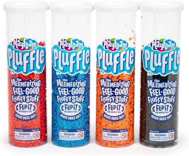 Educational Insights Pluffle 4-Pack - Sensory Bin Foam Set, No Mess Alternative to Sand Toys & Slime for Toddlers at Home or in The Classroom, Fun Sensory Table Filler, Gift for Kids Ages 3+