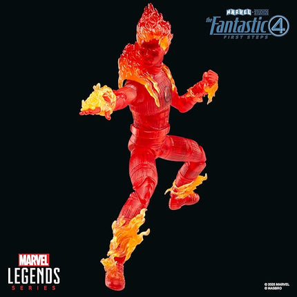 Marvel Legends Series Human Torch, The Fantastic Four: First Steps Johnny Storm Movie Collectible 6 Inch Action Figure Toy