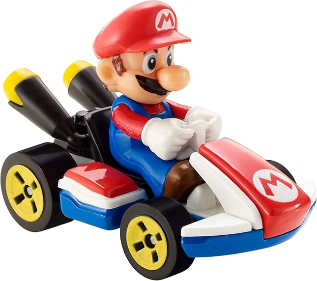 Hot Wheels Mario Kart Collection of 1:64 Scale Die-Cast Replica Vehicles, Toy Collectibles