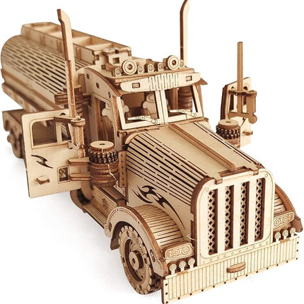 3D Wooden Puzzle - Wood Mechanical Tank Truck Model Kits - Coin Bank Crafts Model - Wooden STEM DIY Brain Teaser Puzzles, 3D Puzzle for Birthday Adults & Teens