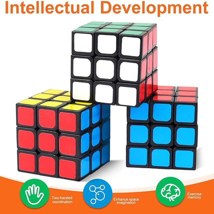 Mini Speed Cube Party Favors,Fun Puzzle Games for Kids, Classroom Gifts, and Stress Relief Toys Goodie Bags Filler Birthday Gift (12 Pack)