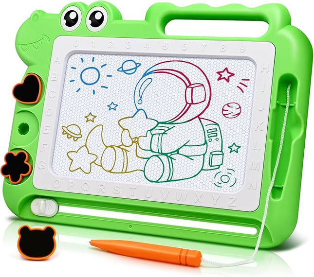 AiTuiTui Magnetic Drawing Board Toddler Toys Gift for Girls Boys, Color Sketch Writing Scribble Doodle Pad Travel Games, Educational Learning Kids Toys for Toddlers Birthday (Green)