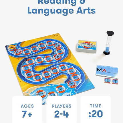 SimplyFun Letter Slide - Enhance Vocabulary and Language Skills with This Educational Game, Focused on Spelling, Consonants & Vowels, Fun for 2-4 Players, Ages 7 & Up