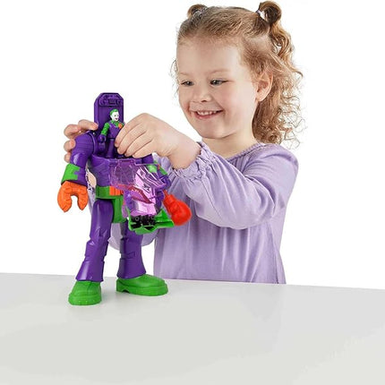 Fisher-Price Imaginext DC Super Friends Robot Toy, The Joker Insider & LaffBot 12-Inch with Lights Sounds & Figure for Kids Ages 3+ Years