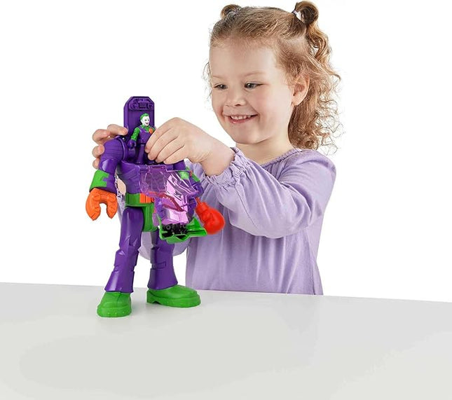 Fisher-Price Imaginext DC Super Friends Robot Toy, The Joker Insider & LaffBot 12-Inch with Lights Sounds & Figure for Kids Ages 3+ Years