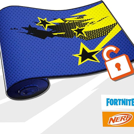 Nerf Fortnite Half Tone Hero Blaster, Bonus Code to Unlock Half Tone Hero Wrap in The Game, Break Open Loading, 12 Nerf Elite Darts, Fortnite Gifts (Amazon Exclusive)