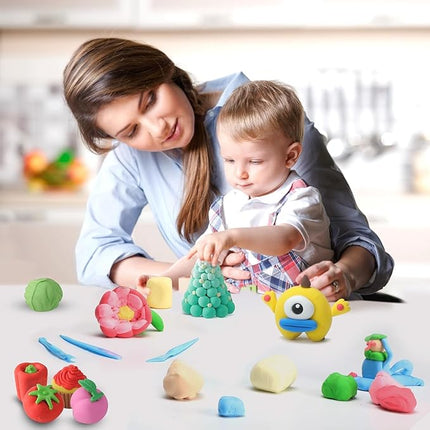 Air Dry Clay Kit,56 Colors Modeling Magic Clay for Kids,DIY Classroom Bulk Starter Sculpting Kit, Soft & Ultra Light, Art and Crafts Party Favors for Boys Girls Kids 3-12