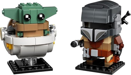 LEGO BrickHeadz Star Wars The Mandalorian & The Child 75317 'Baby Yoda' Building Toy, Collectible Model Figures Set, Gift Idea for Teens