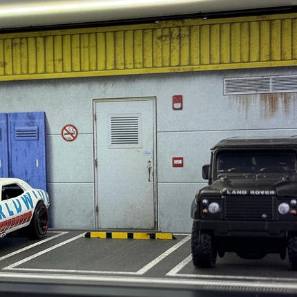 1/64 Model Car Display Case - Compatible with Hot Wheels Matchbox Mini GT Diecast Cars,Acrylic Box for Toy Cars Display Décor and Storage,Stackable Garage Diorama with LED Lights(1T-ReShop)