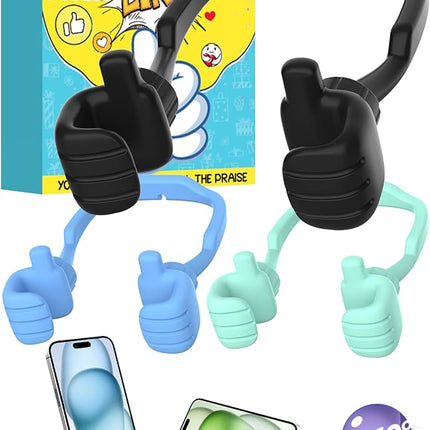 Stocking Stuffers for Teens Boys Mens Adults Gifts for Christmas: Thumbs Up Lazy Phone Stand Cell Phone Holder Funny Gifts for Kids Girls Teenage Women Wife Cool Gadgets White Elephant Stuff Ideas