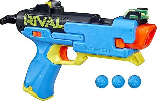 Nerf Rival Fate XXII-100 Blaster, Most Accurate Rival System, Adjustable Rear Sight, Breech Load, Includes 3 Rival Accu-Rounds
