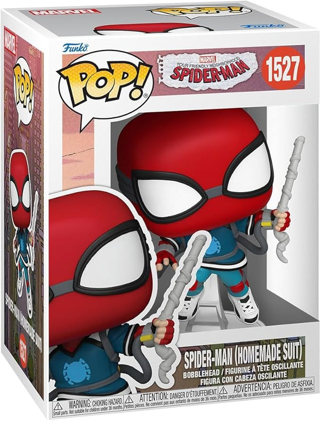 Funko Pop! Marvel: Friendly Neighborhood Spider-Man - Spider-Man (Homemade Suit) - Collectable Vinyl Figure - Gift Idea - Official Merchandise - Toys for Kids & Adults - Cartoons Fans