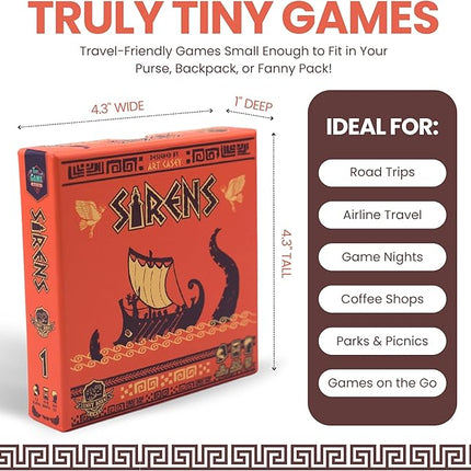 Sirens | Greek Mythology Travel Board | Strategic Musical Card Drafting for 1–2 Players, Ages 12+ | Easy to Learn for Family Night | Tiny Series