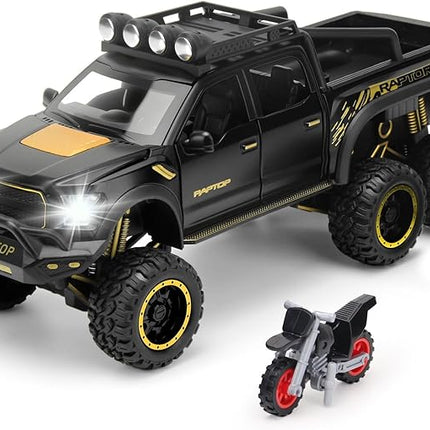 Toy Truck Pickup Model Car for Boys Age 3-8 Diecast Truck by F150 with Sound and Light for Kids, Pull Back Car Gift Toys for 4-7 Years Old