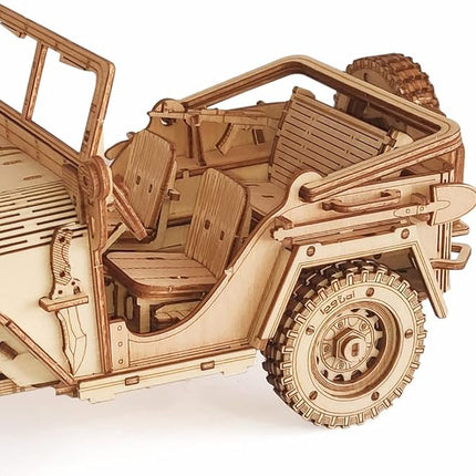3D Wooden Puzzle - Wood Crafts Mechanical Off-Road Vehicle Building Model Kits - Wooden STEM DIY Brain Teaser Puzzle - Off-Road Vehicle 3D Puzzle Birthday Gifts Christmas