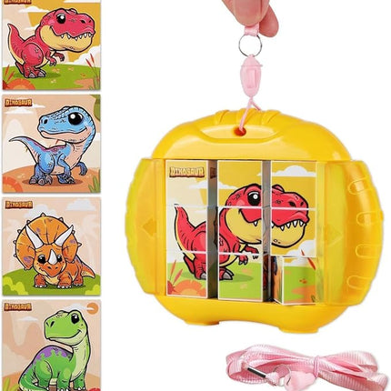 3D Rotating Puzzles for Kids 3 4 5 6 7 8 Year Old, 4 Puzzles in 1, Toddler Toy for Travel, Car, Airplane, Road Trip Activities, Fine Motor Skills, Fidget, Boys & Girls Gifts