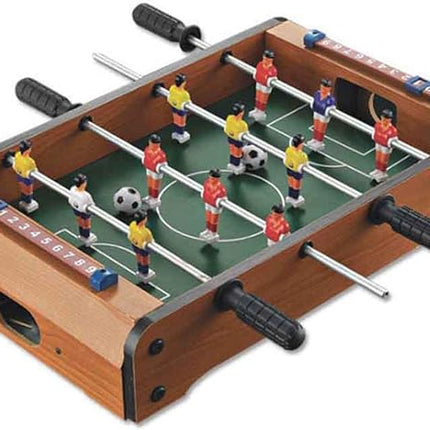 14" Foosball Table, Wooden Soccer Game Tabletop, Mini Indoor Table Soccer Set for Game Rooms, Parties, Family Night