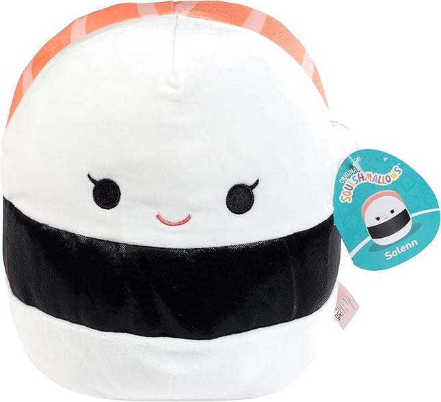 Squishmallows Original 10-Inch Solenn The Salmon Sushi - Official Jazwares Plush - Collectible Soft & Squishy Sushi Stuffed Animal Toy - Add to Your Squad - Gift for Kids, Girls & Boys