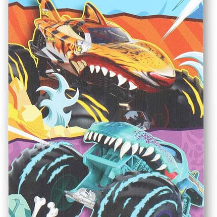 Hot Wheels Monster Trucks Vertical Metal Sign - Fun Hot Wheels Wall Decor for Kids' Bedroom or Play Room